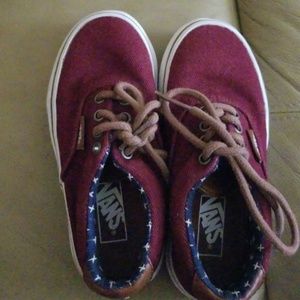 Maroon  Vans toddler shoes